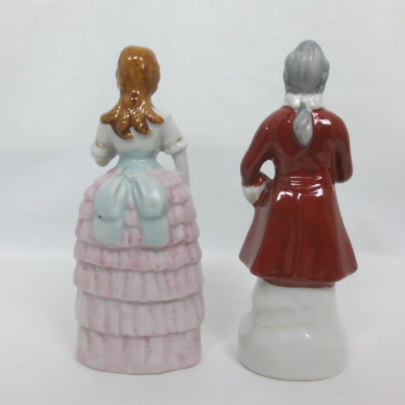 Figurines 40s Vintage 18th Century French Fashion Couple Porcelain Lot of 2 - Picture 3 of 11